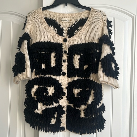 Anthropologie Sweaters - Anthropologie Black and Cream Women's Sweater